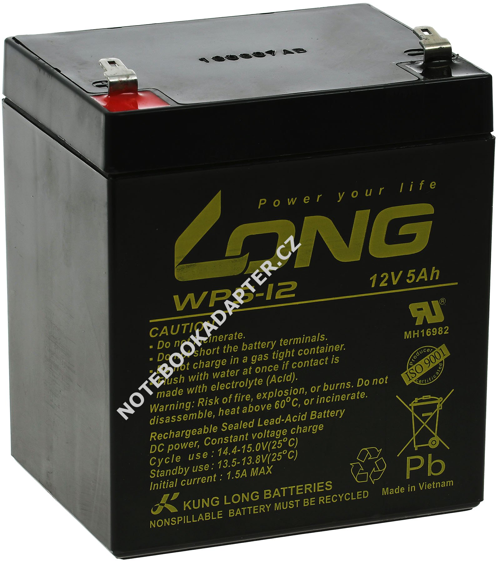 Olověná baterie UP5-12 - KungLong originál