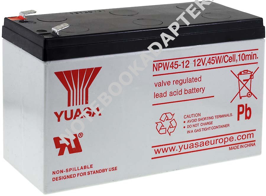 Olověný akumulátor NPW45-12 - YUASA originál