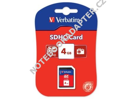 paměťová karta Verbatim SDHC 4GB blistr Class 4