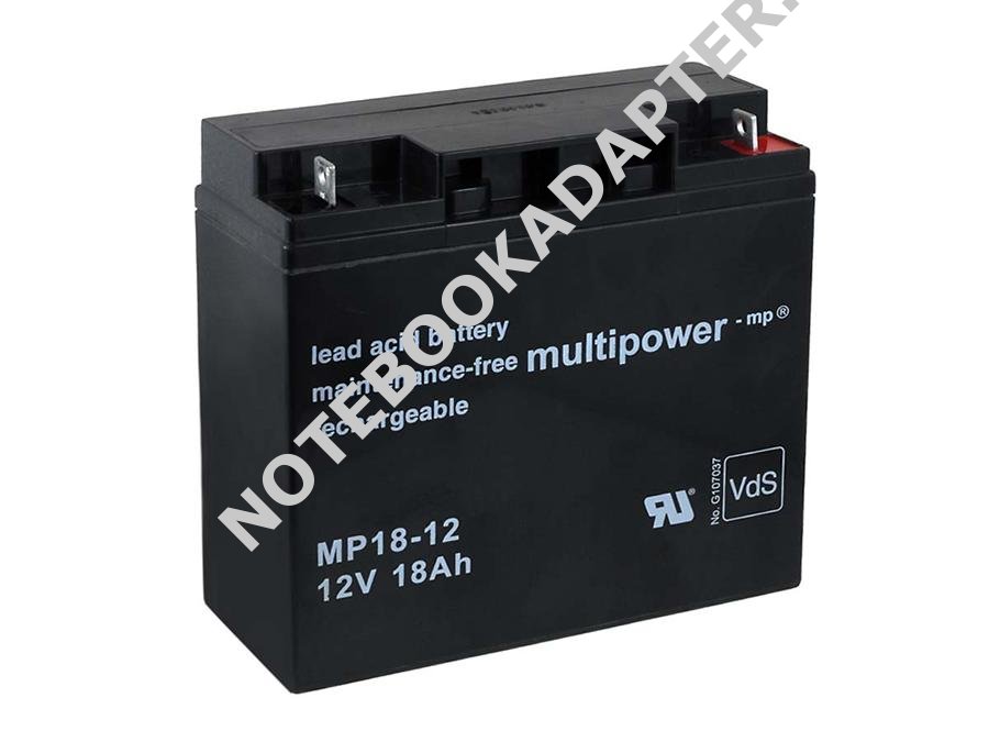 Powery olověná baterie (multipower) MP18-12 Vds nahrazuje Panasonic LC-XD1217PG