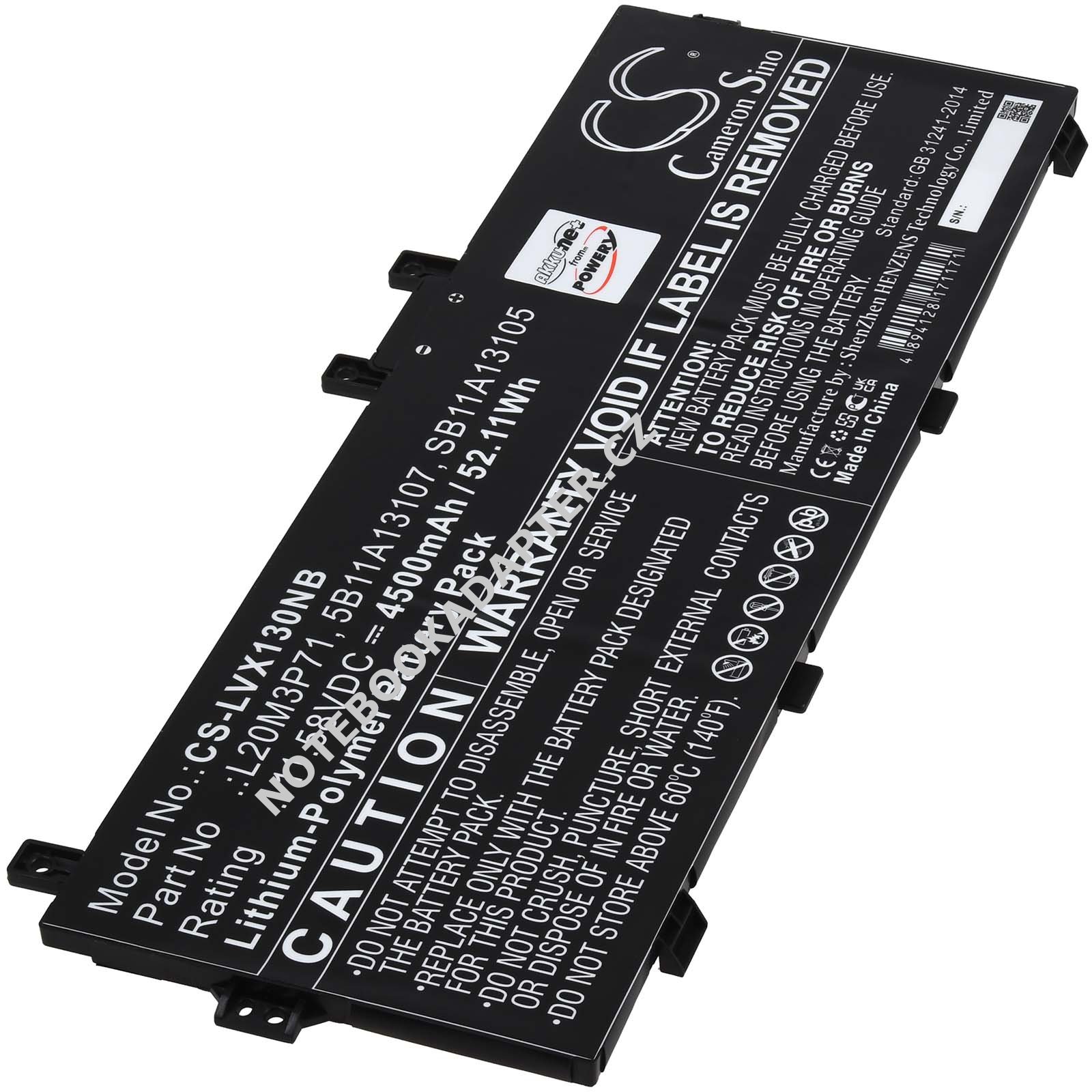 aku kompatibilní s Lenovo Typ 5B11A13107