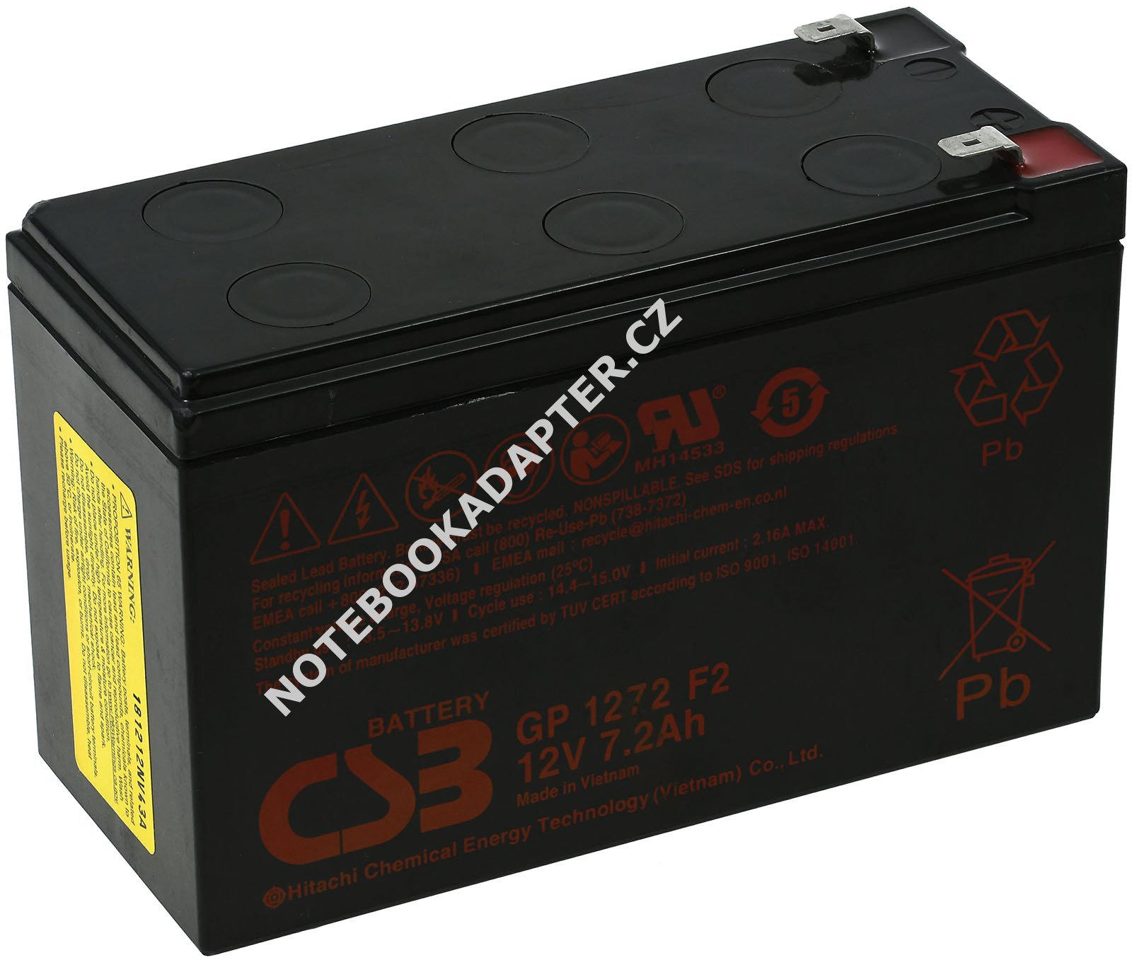 aku pro APC Back-UPS Pro BP2801PNP 12V 7,2Ah - CSB Stanby originál