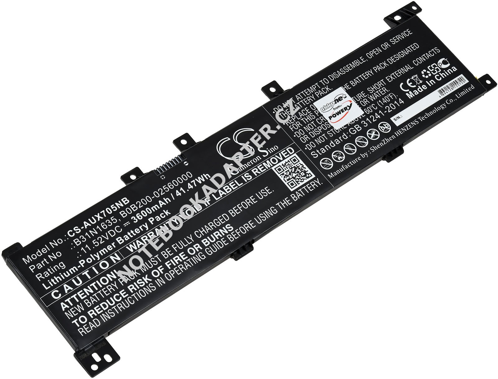 aku pro Asus N705UD-GC111T