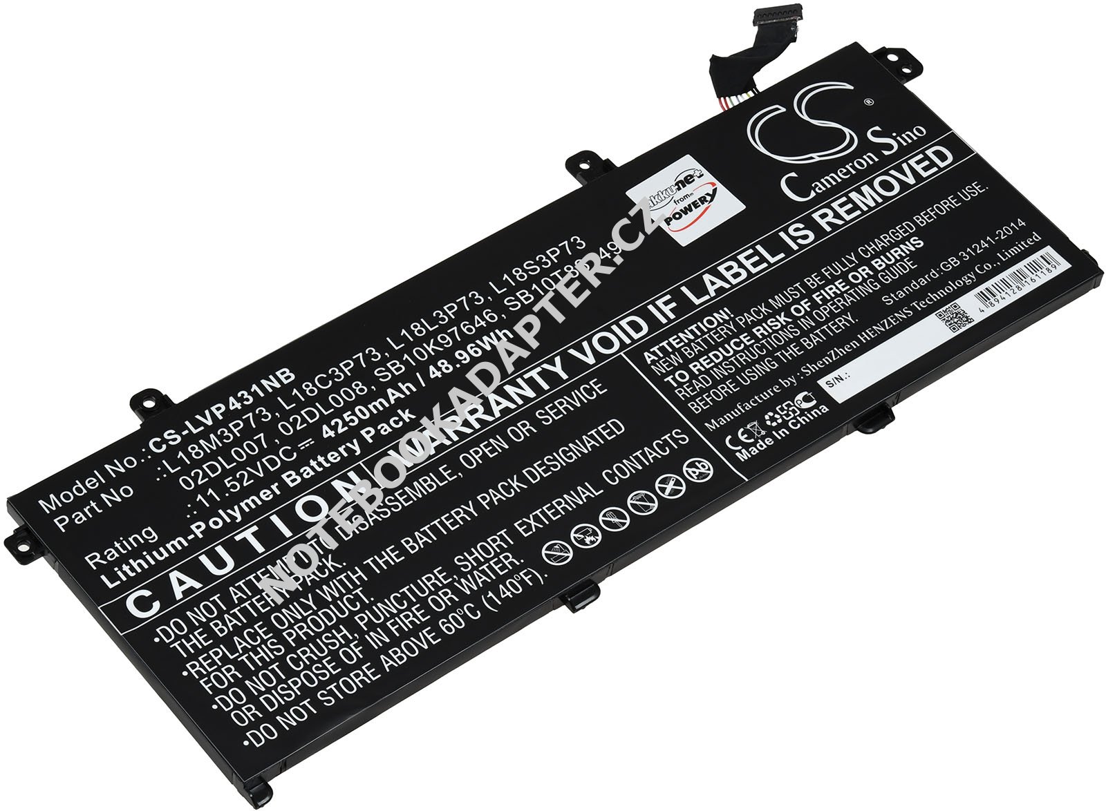 aku pro Lenovo ThinkPad T490 20N2A002CD