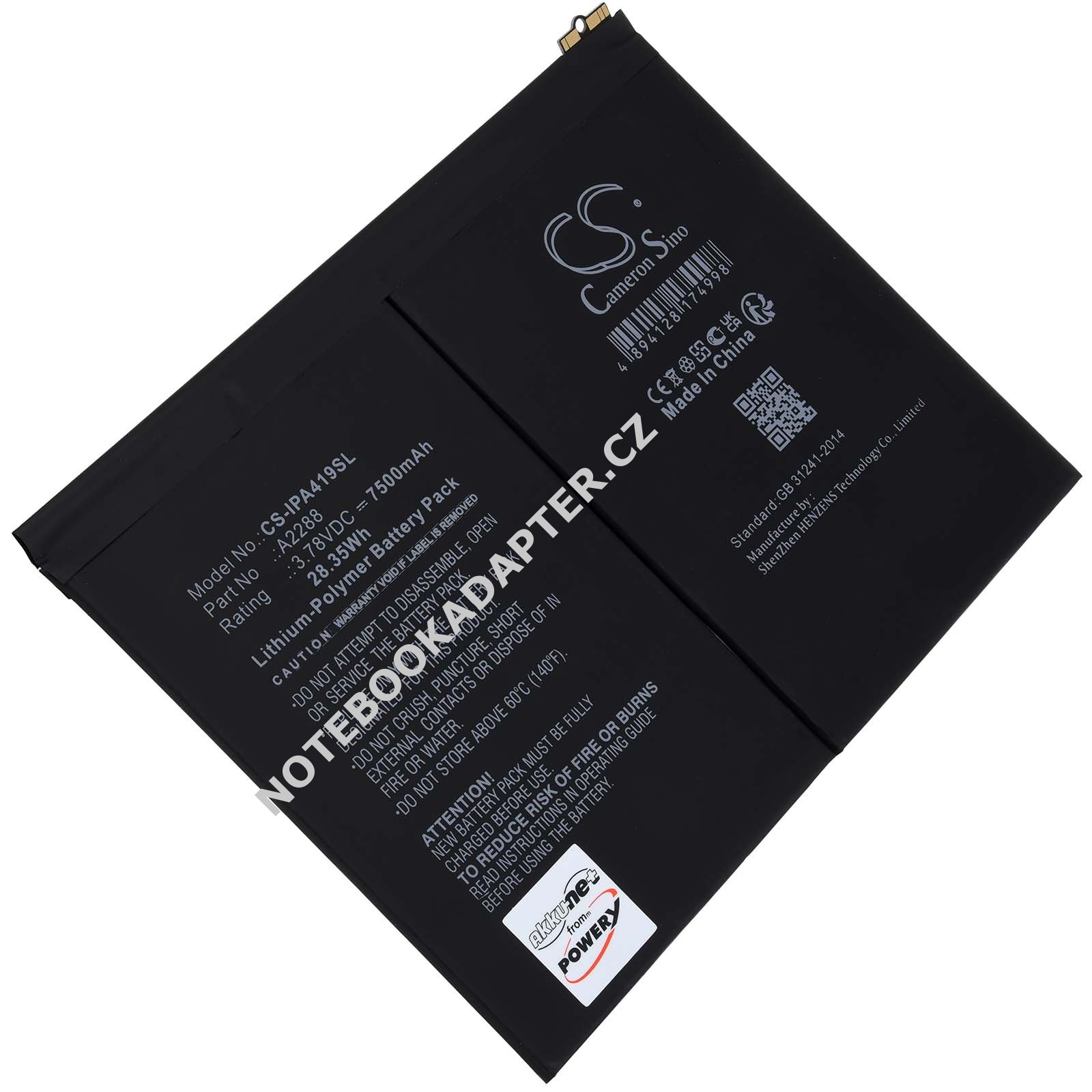 aku pro tablet Apple A2072, A2316