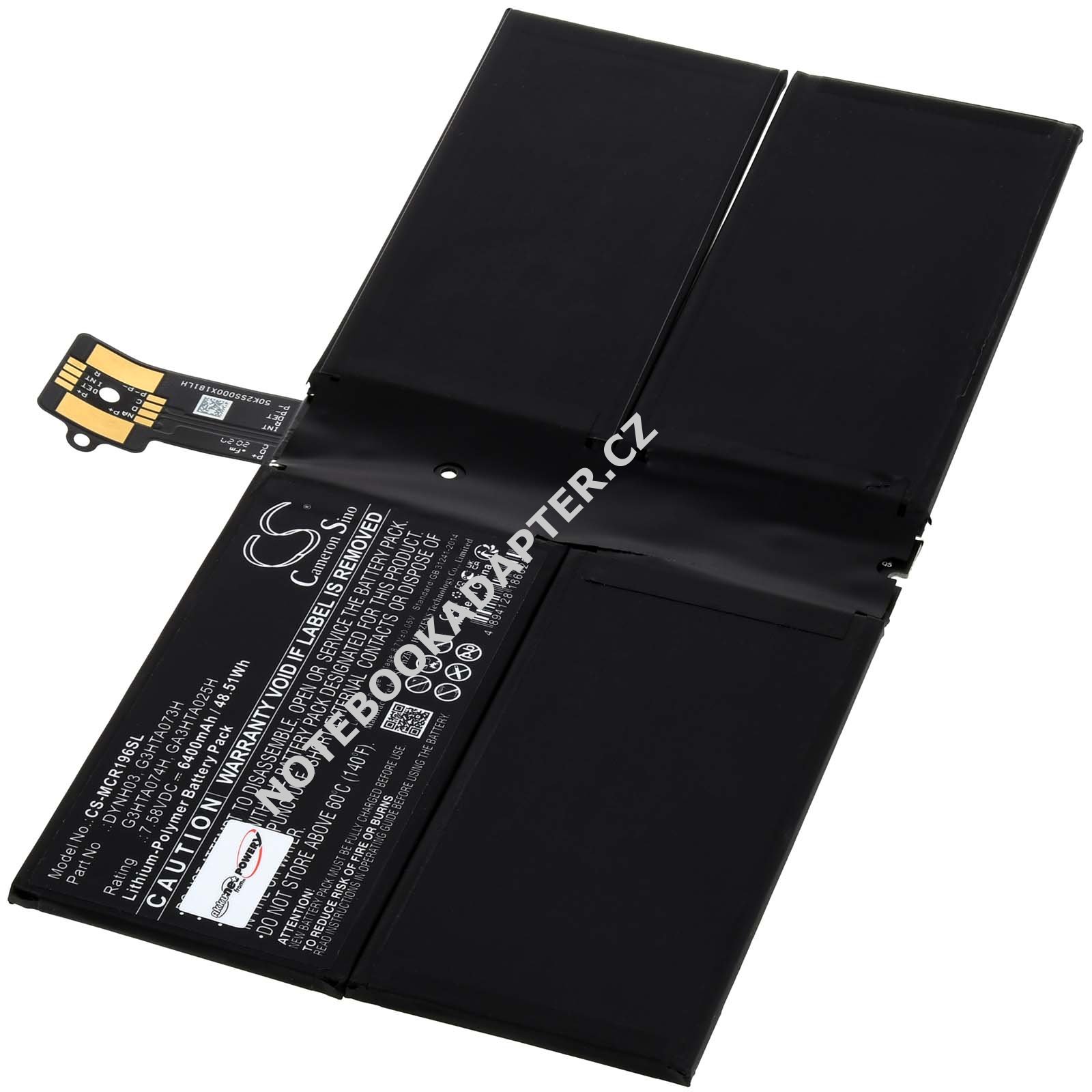 aku pro tablet Microsoft Surface Pro 7 Plus, Typ G3HTA074H