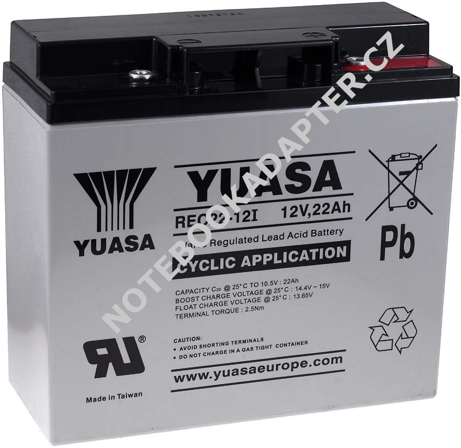 aku pro UPS 12V 22Ah (nahrazuje 17Ah 18Ah 19Ah) hluboký cyklus - YUASA originál