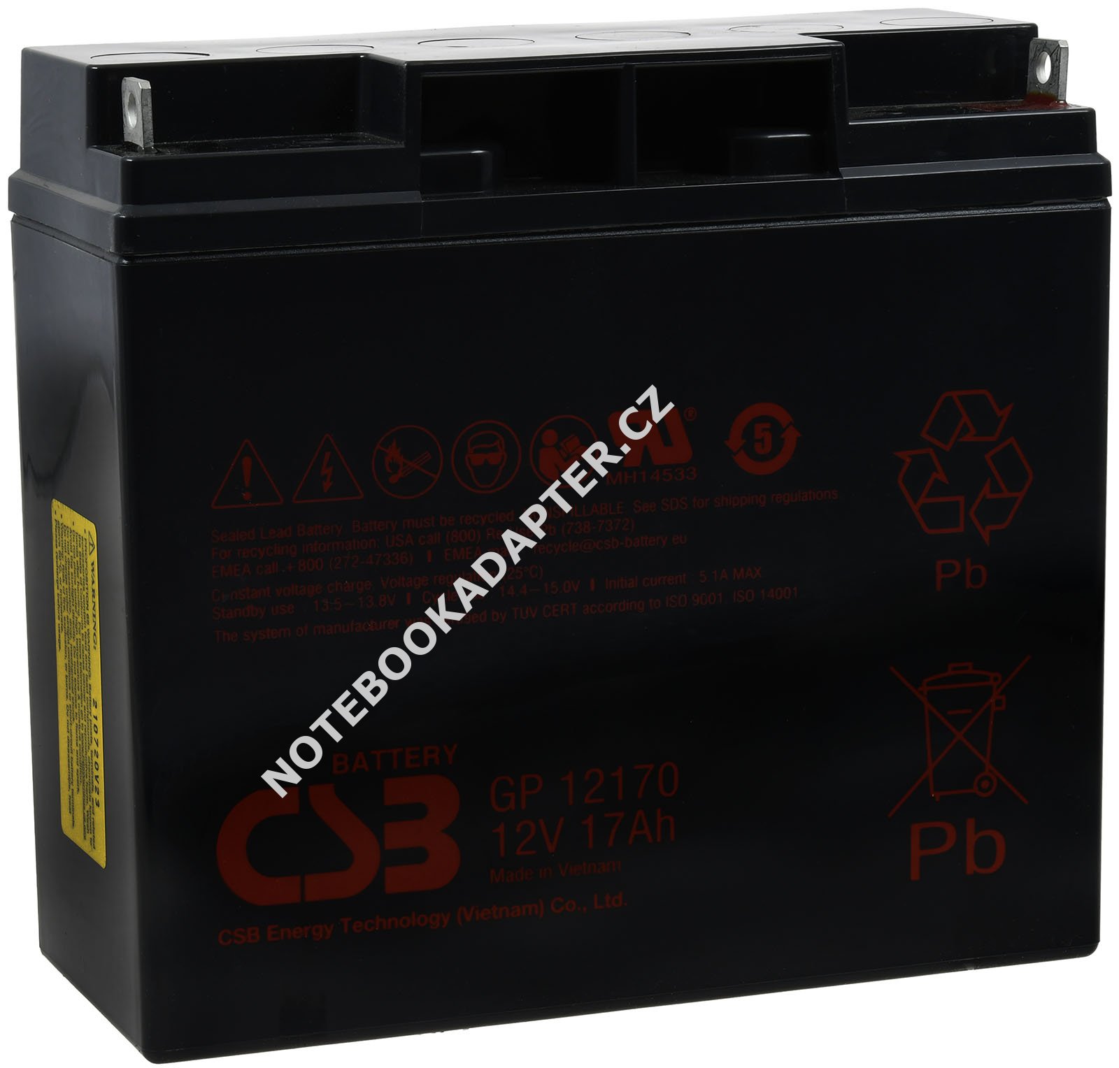 CSB Standby olověná baterie GP12170 12V 17Ah originál