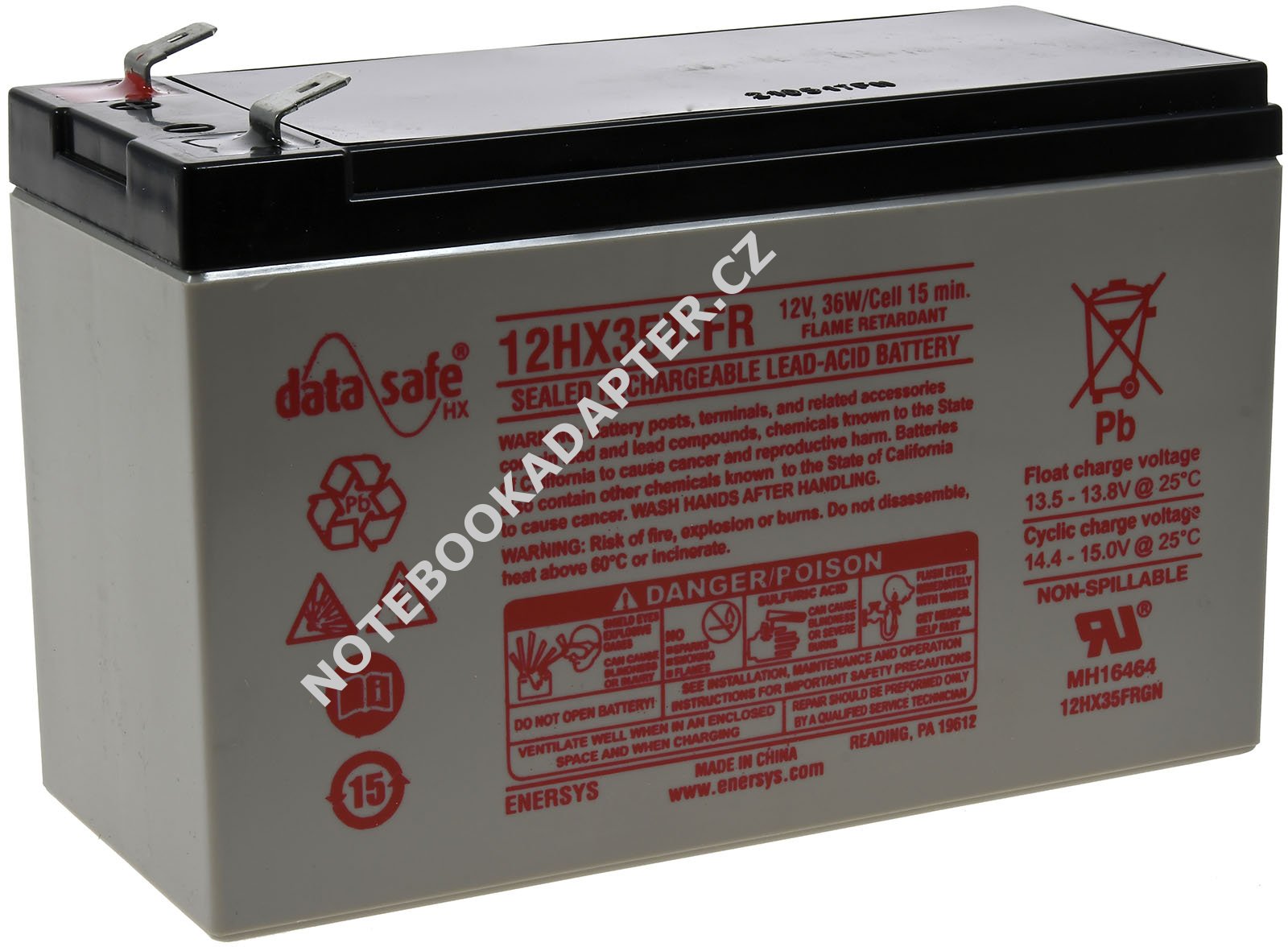 Enersys Hawker olověná baterie DataSafe Longlife 12HX35FR 12V 7,9Ah originál