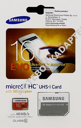 paměťová karta microSDHC 16GB STD Samsung Class 10 UHS-I vč. Adapteru